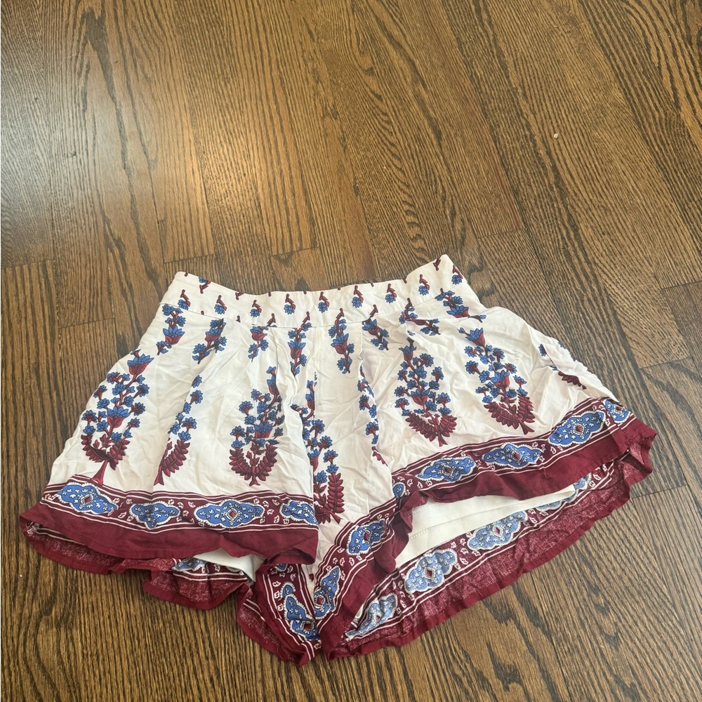 Fashion Nova High Waist White and Red Shorts